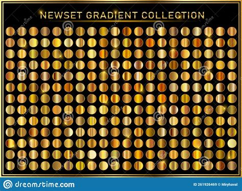 Golden Big Set Collection Of Gradients Luxury Simple Modern Cover