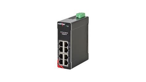 Red Lion 1008tx Series Din Rail Mount Unmanaged Ethernet Switch 8 Rj45