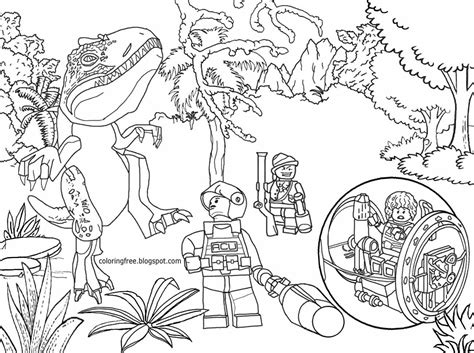 Lego Jurassic World Coloring Pages Coloring Pages
