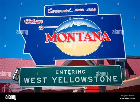Welcome To Montana Sign Stock Photo Alamy