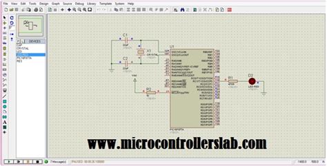 Led Blinking With Pic16f877a Microcontroller Microcontrollers Lab