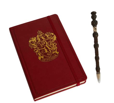 Harry Potter Gryffindor Hardcover Journal And Elder Wand Pen Set