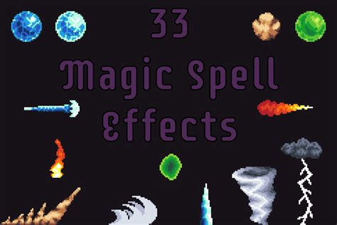 magic spells effects pixel art 2d textures and materials unity asset store