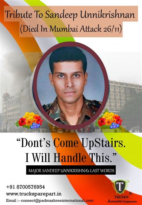 Tribute To Sandeep Unnikrishnan Died In Mumbai Attack 2611