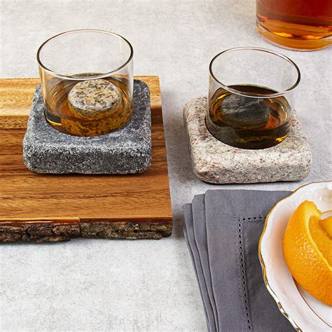These Granite Coasters And Whiskey Stones Might Be The Classiest Way To