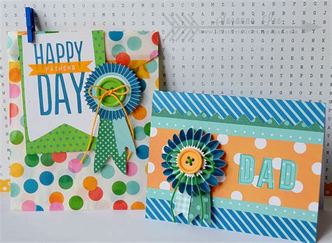 Good for scrap booking, posters, textiles, gifts. Handmade Father's Day Cards - Pebbles, Inc.
