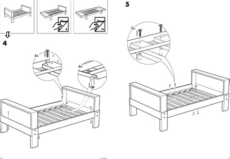 Ikea Vikare Extendable Bed Frame Assembly Instruction