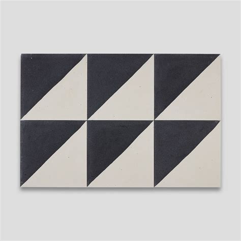 Magic Triangle Black Encaustic Cement Tile Otto Tiles And Design