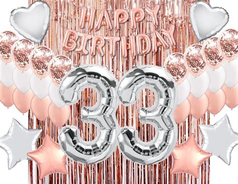 33rd Birthday Party Decor 33rd Party Decorations 33 Party Etsy