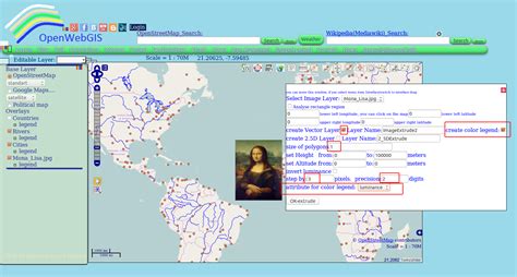 Mona Lisa on the map of OpenWebGIS and QGIS Art and GIS together المنتدى العربي لنظم
