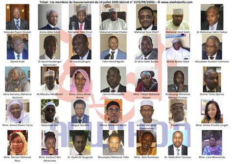 Tchad Les Visages Des 35 Membres Du Nouveau Gouvernement