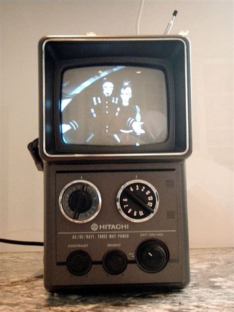 Vintage Hitachi 1980 Portable Television Sci Fi Retro Electronics