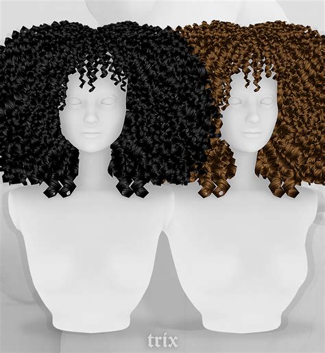Sims 4 Cc Curly Hair Bun Paseny