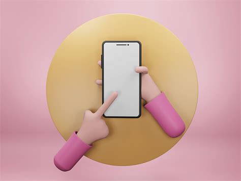3d Illustration Of Hand Holding A Smartphone With Blank Uplabs