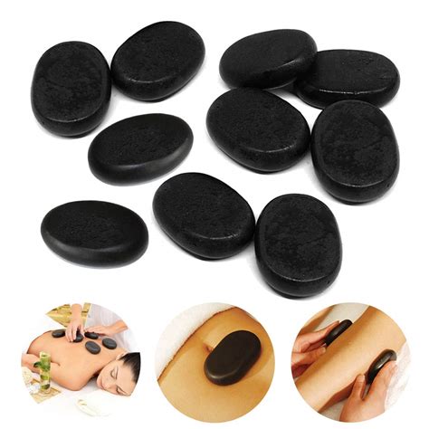 Groupcow 10pcs Hot Massage Stones Heated Warmer Rocks For Spa 24 X 31 Inch