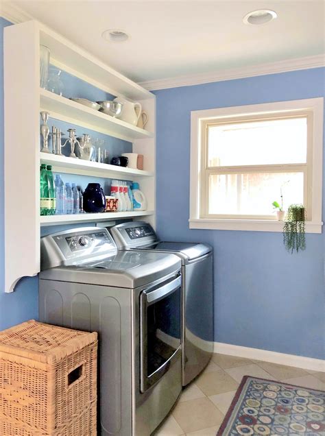 A Pretty Laundry Room In Periwinkle Blue — Designed