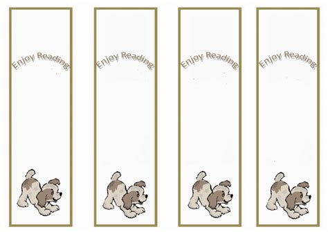 Printable Dog Bookmarks For Kids Babies To Bookworms Cute Dog