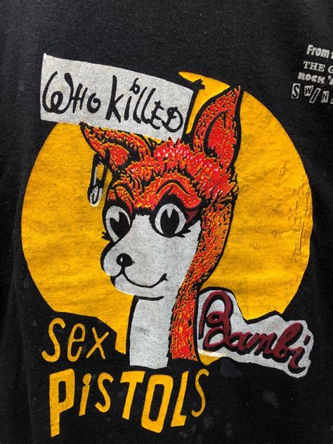 vintage sex pistols who killed bambi men s fashion tops and sets tshirts and polo shirts on carousell