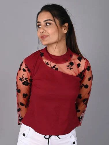 Toko Solid Net Top For Girls Full Sleeve At Rs 190piece In Jaipur