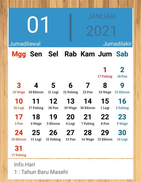 Kalender jawa untuk bulan januari 2021 masehi. Download Kalender Tahun 2021 Lengkap Daftar Libur Nasional ...