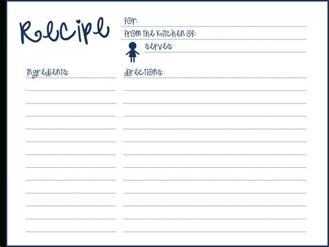 Blank Recipe Card Template For Word Pics Photos Blank Within Index