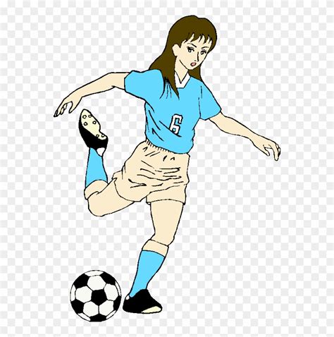 Soccer Clip Art Girl Kicking A Soccer Ball Png Download 1242193