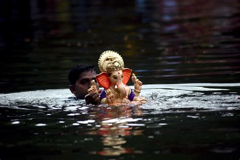 Ganesh Visarjan Devotees Bid Lord Ganesha Adieu On Anant Chaturdashi