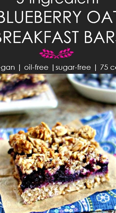 5 desserts with less than 200 calories per portion. Blueberry Oat Breakfast Bars in 2020 | Low calorie recipes ...