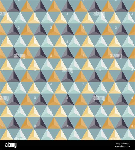 Vector Seamless Geometric Triangle Grid Pattern Shaded In Blue And