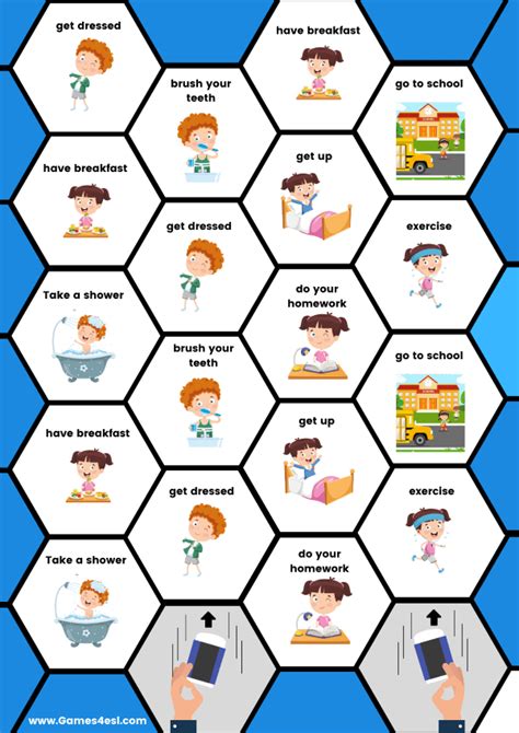 Daily Routine Worksheets Games4esl