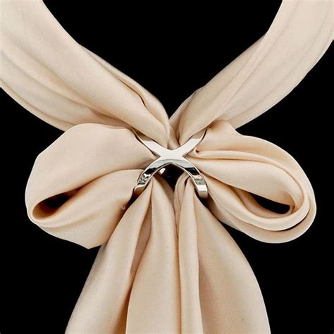 1pc fashion silver scarf ring buckle brooch glaze pin for silk scarves accessory silver scarf