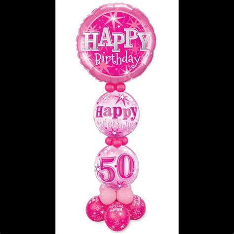 Pink Happy 50th Birthday Balloon Decorations Balloons 50th Birthday
