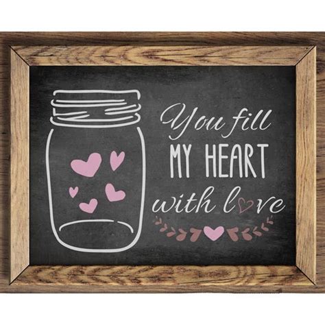 You Fill My Heart With Love Craft Stencil Default Title Chalkboard