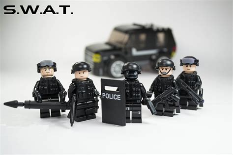 Swat Truck Police Armored Vehicle Made W Real Lego Bricks And