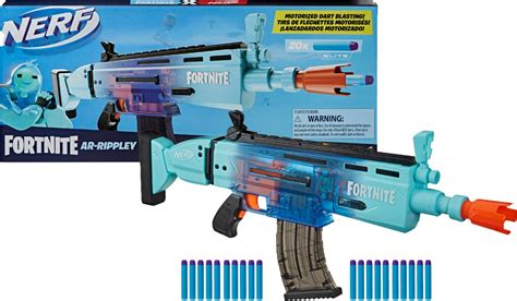 On instagram, the official nerf account posted an image reading fortnite x nerf and added, who's ready to add some gold to their loadout? the partnership raises the question about which of fortnite's guns, rockets launchers and other weapons are suitable for the nerf blaster treatment. Hasbro Nerf Fortnite AR-Rippley Motorized Elite Dart ...