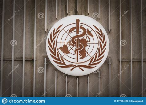 World Health Organization Who Oms Logo At Who Headquarters Geneva