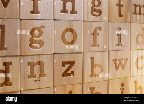 Wooden Alphabet Blocks Stock Photo Alamy