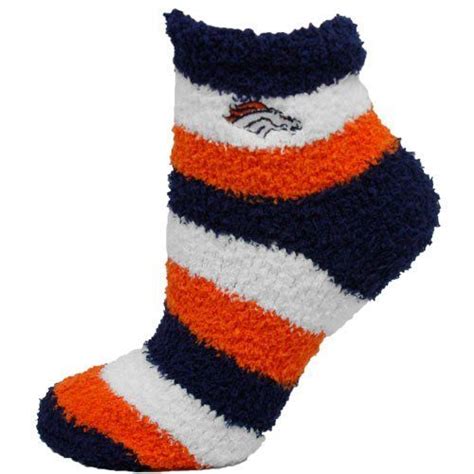 An Orange White And Blue Striped Sock