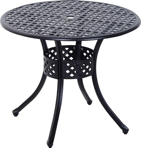 Buy Outsunny 33 Patio Dining Table Round Cast Aluminium Outdoor Bistro