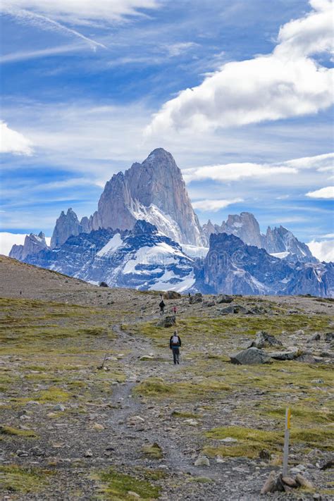 Fitz Roy And Poincenot Mountains Patagonia Argentina Editorial Stock