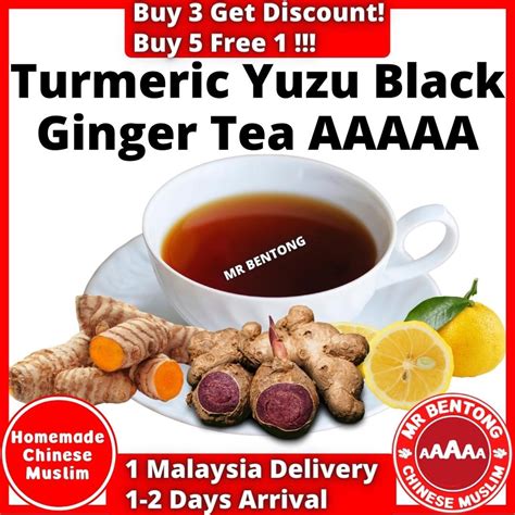Mr Bentong Organic Turmeric Yuzu Black Ginger Tea Powder Herbs Spice