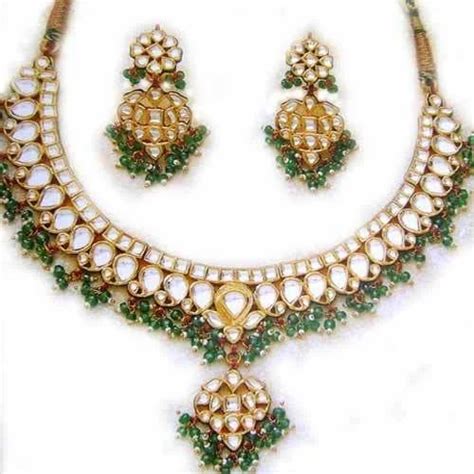 Gold Kundan Necklace Set Mughal Kundan Set Exporter From New Delhi