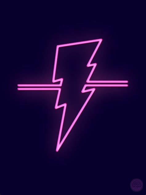 Rad Pink Neon Lightning Bolt Lightning Art Lightning