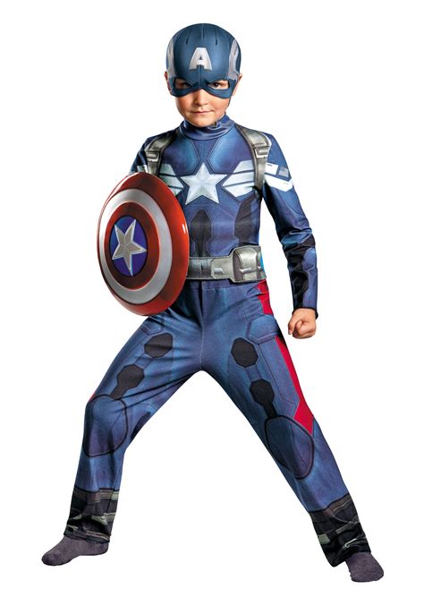 Boys Captain America 2 Classic Movie Costume
