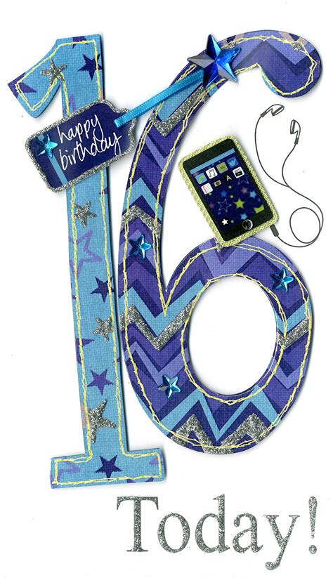 Gorgeous 16th Age 16 Birthday Greeting Card Cards