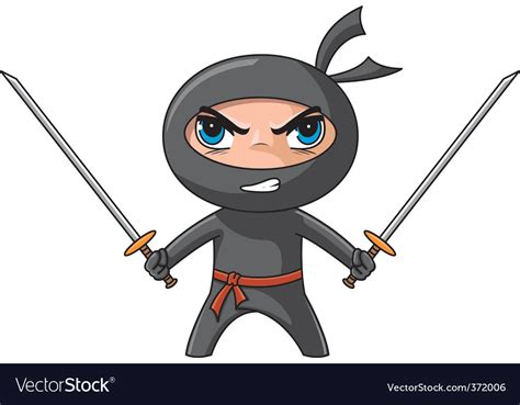 Ninja With Katana Royalty Free Vector Image Vectorstock