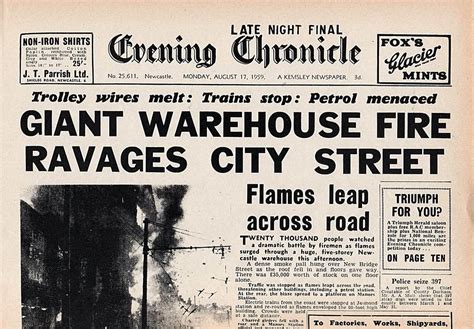 New Castle Warehouse Aug 17 1959 Old Newspaper Newspaper Front