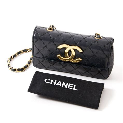 Chanel Vintage Small Quilted Black Flap Bag At 1stdibs