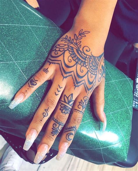 Mandala Hand Tattoo Drawings For Women In 2020 Hand Tattoos For Women