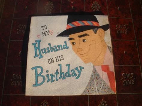 Vintage Hallmark Greeting Card Husband Birthday Card Only 50s60s